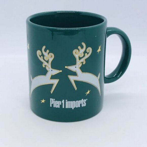 Pier 1 Imports Christmas Reindeer Mug
